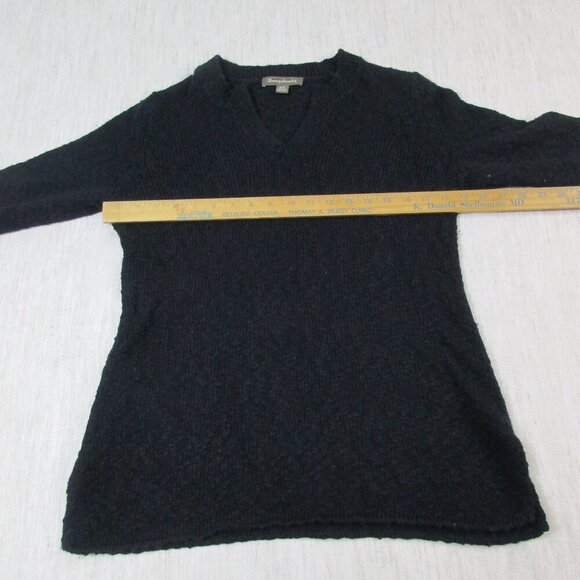 Tommy Bahama Sweater Women's Small Black Knitted Casual 3/4‎ Sleeve Pullover. - Picture 9 of 13
